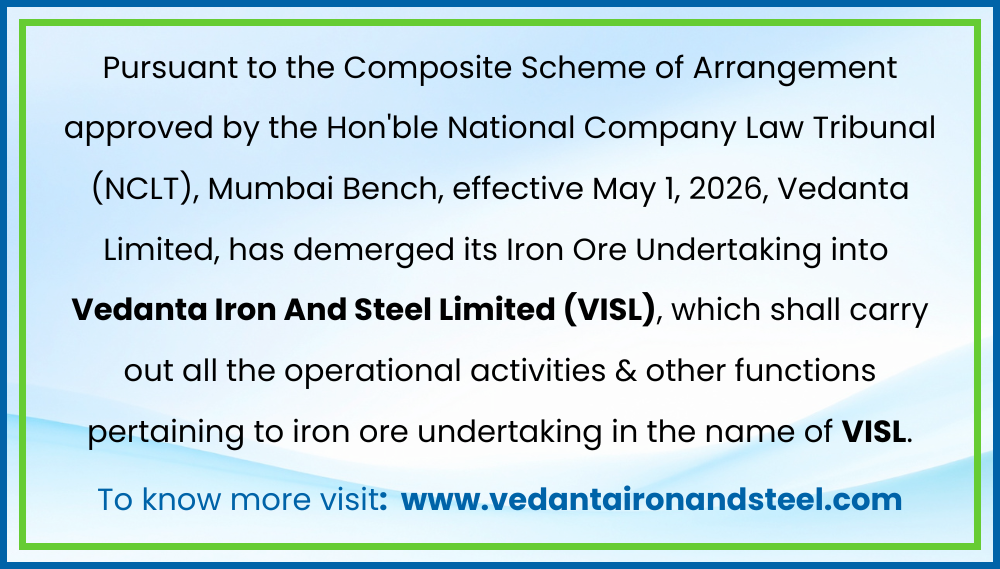 Vedanta VISL Announcement